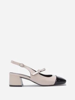 Online La Modeuse Babies bicolores à fines brides Beige