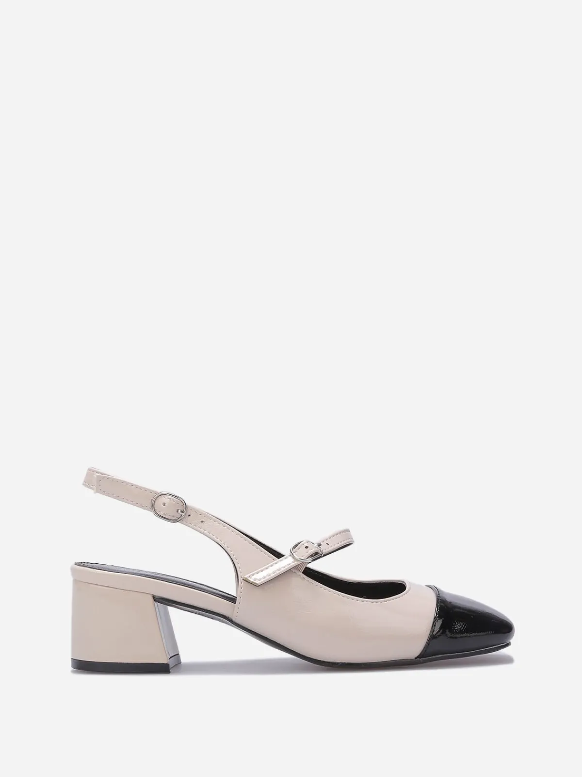 Online La Modeuse Babies bicolores à fines brides Beige