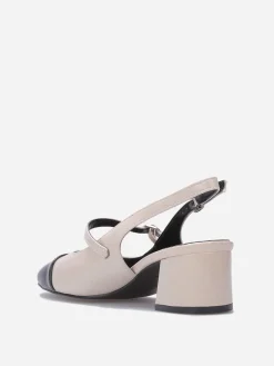 Online La Modeuse Babies bicolores à fines brides Beige