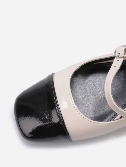 Online La Modeuse Babies bicolores à fines brides Beige