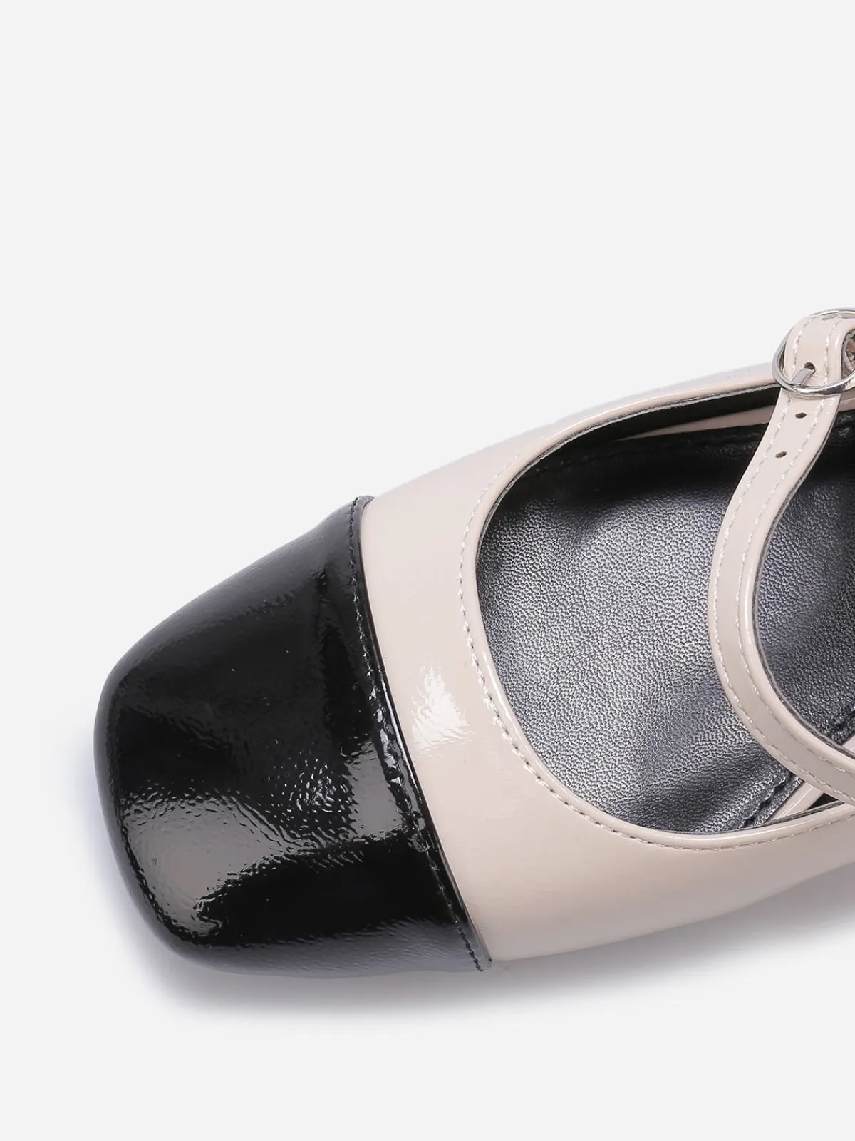 Online La Modeuse Babies bicolores à fines brides Beige