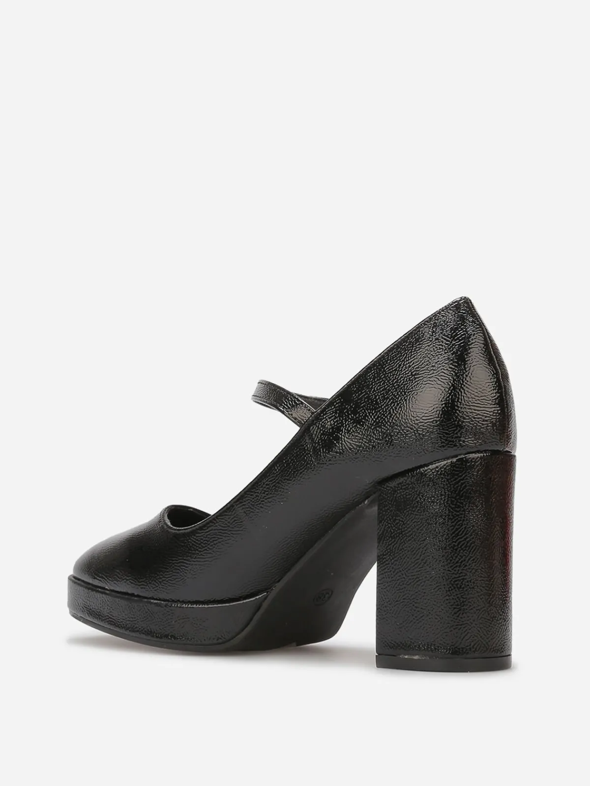 Hot La Modeuse Babies en simili texturé à plateforme Noir