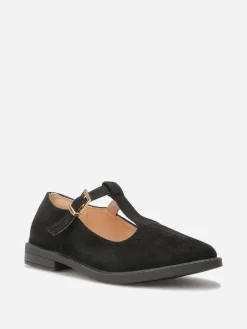 Sale La Modeuse Babies en suédine à boucle dorée Noir