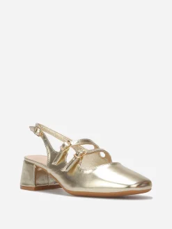 Hot La Modeuse Babies slingback à double brides Doré