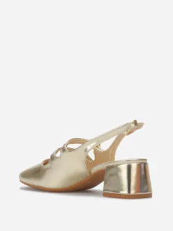 Hot La Modeuse Babies slingback à double brides Doré
