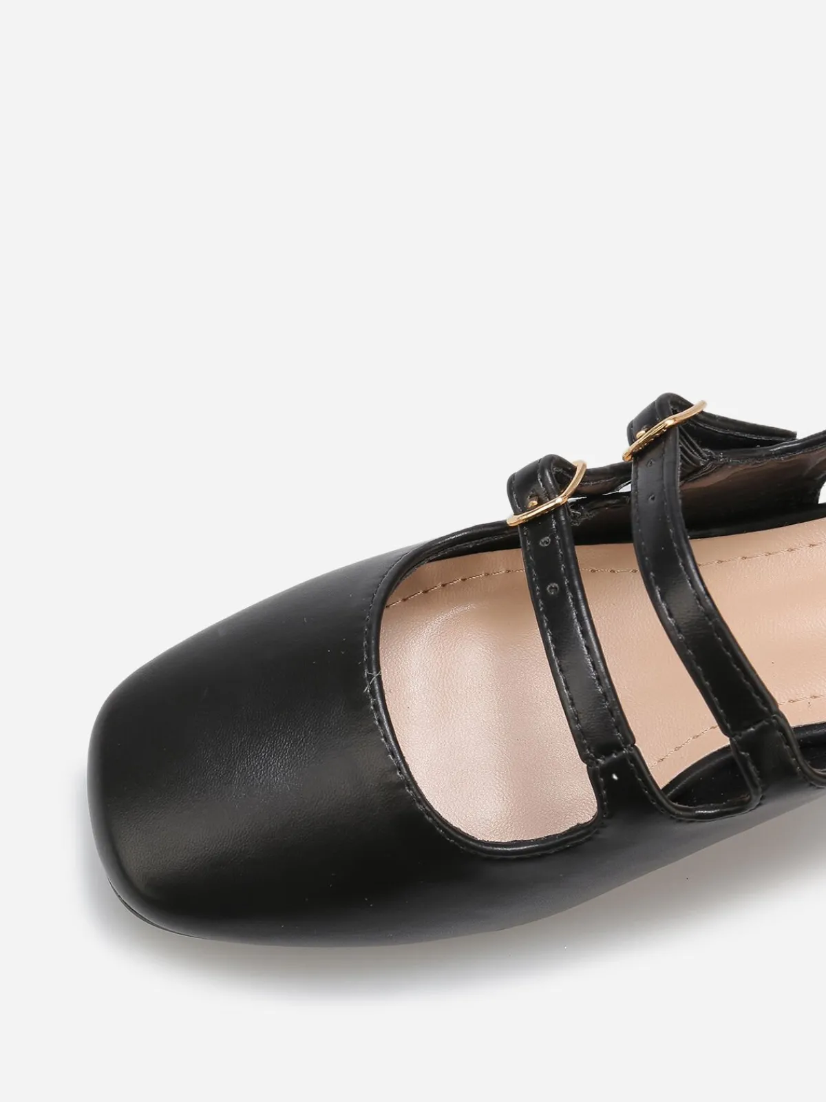 Sale La Modeuse Babies slingback à double brides Noir