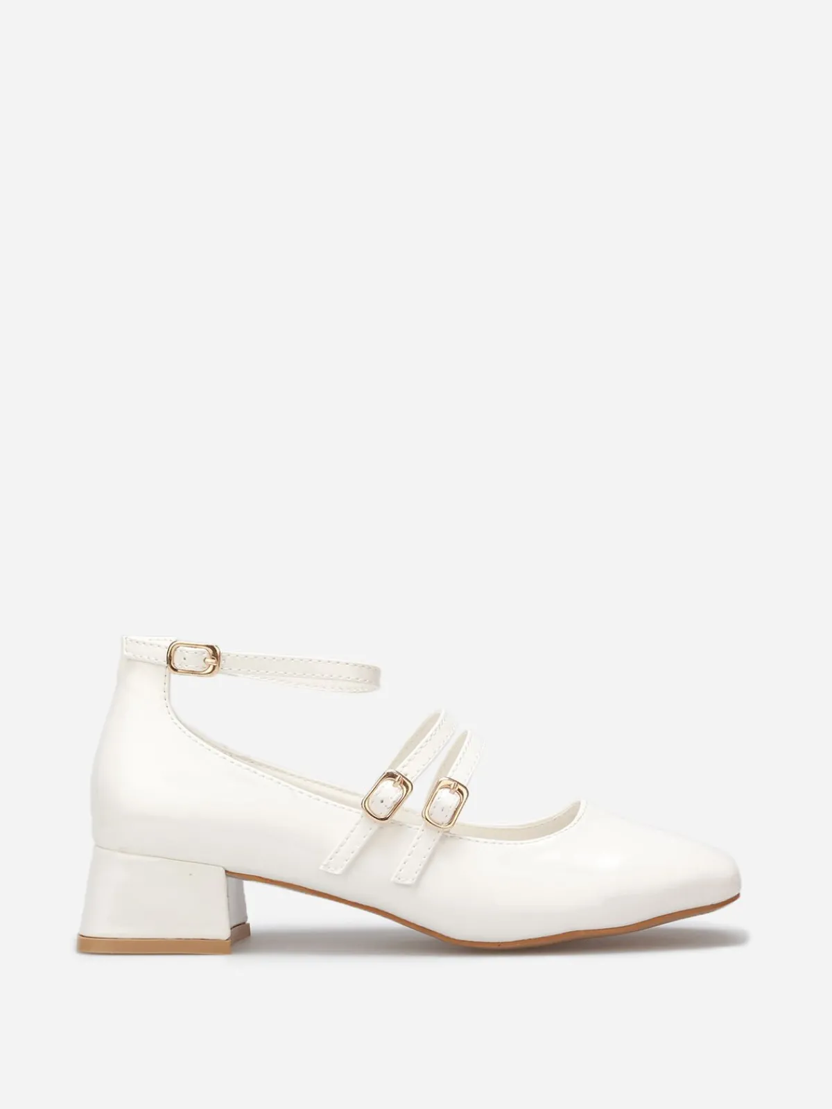 La Modeuse Babies vernies à multiple brides Blanc