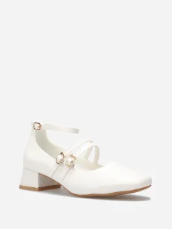 La Modeuse Babies vernies à multiple brides Blanc