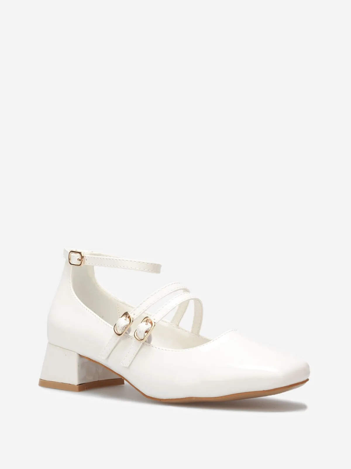 La Modeuse Babies vernies à multiple brides Blanc