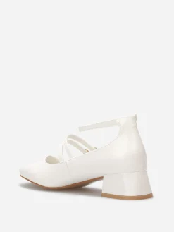 La Modeuse Babies vernies à multiple brides Blanc