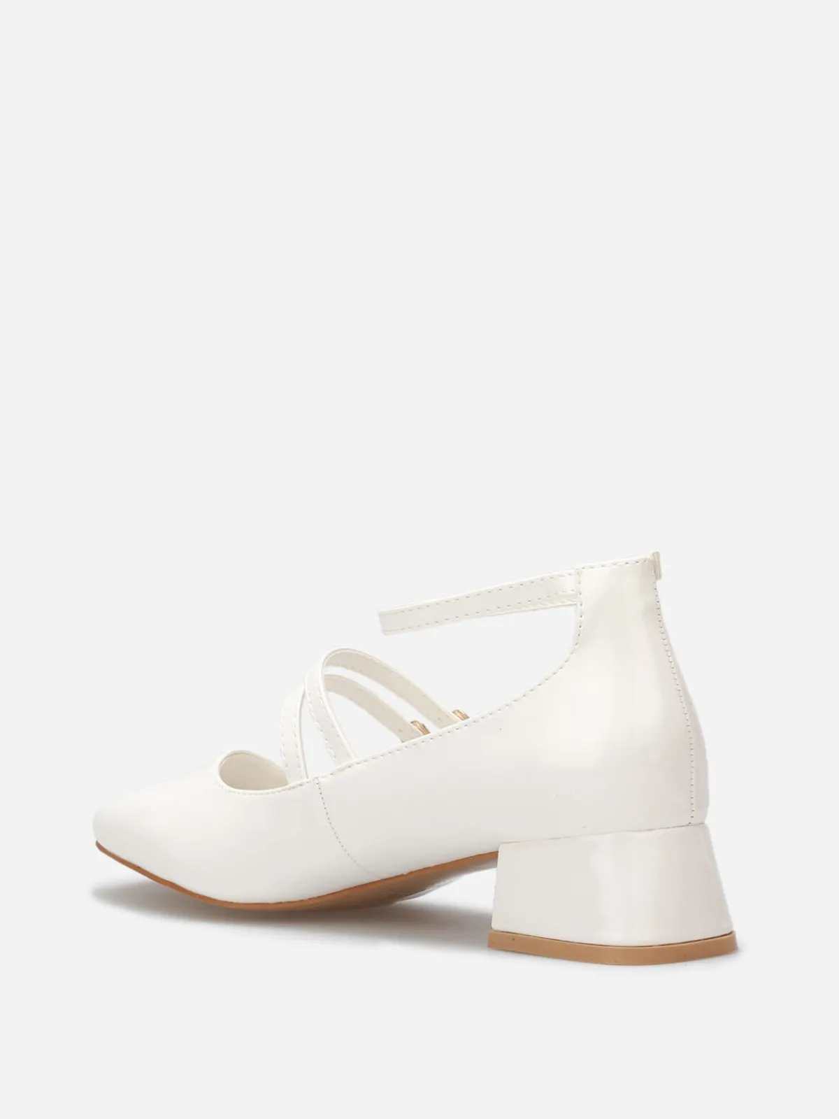La Modeuse Babies vernies à multiple brides Blanc