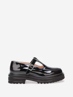 New La Modeuse Babies vernies à semelle crantée Noir