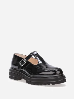 New La Modeuse Babies vernies à semelle crantée Noir