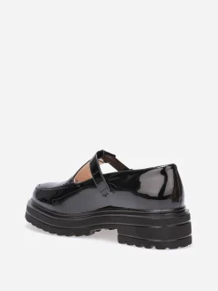 New La Modeuse Babies vernies à semelle crantée Noir