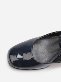 Hot La Modeuse Babies vernies à talon carré Bleu