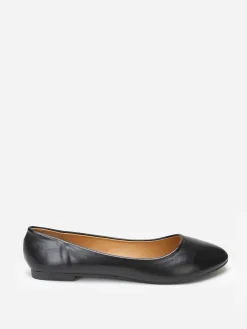 Discount La Modeuse Ballerines à bout arrondi grandes tailles Noir