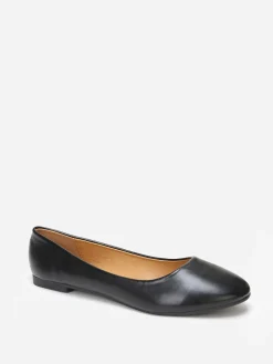 Discount La Modeuse Ballerines à bout arrondi grandes tailles Noir