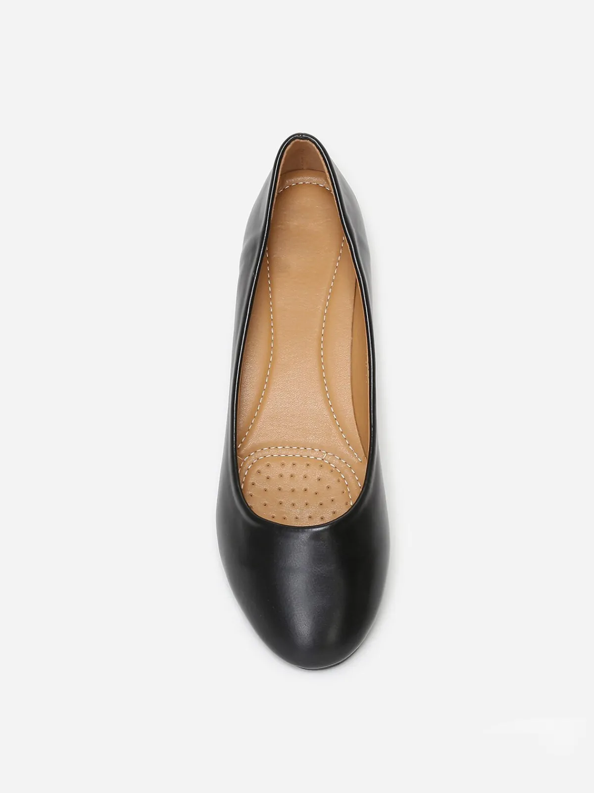 Discount La Modeuse Ballerines à bout arrondi grandes tailles Noir