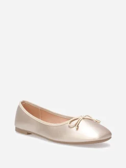 Best La Modeuse Ballerines à bout carré et n艙ud Doré