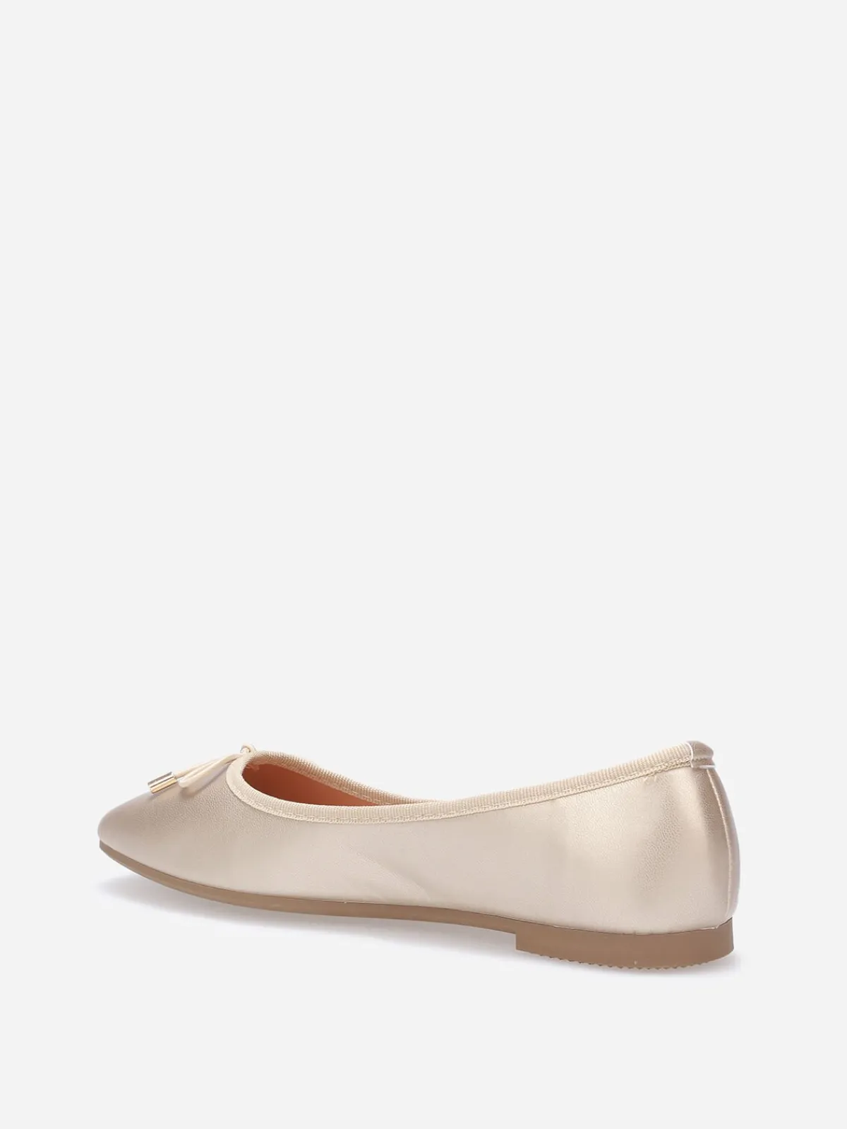 Best La Modeuse Ballerines à bout carré et n艙ud Doré