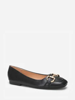 Sale La Modeuse Ballerines  à bout carré et mors Noir