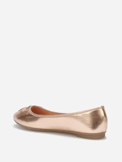 Hot La Modeuse Ballerines à bout rond et n艙ud Dorérose