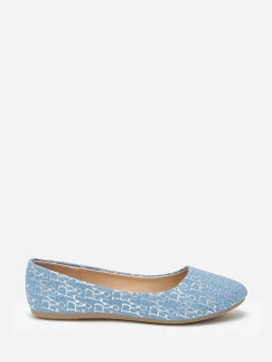 Best La Modeuse Ballerines à inscriptions Bleu