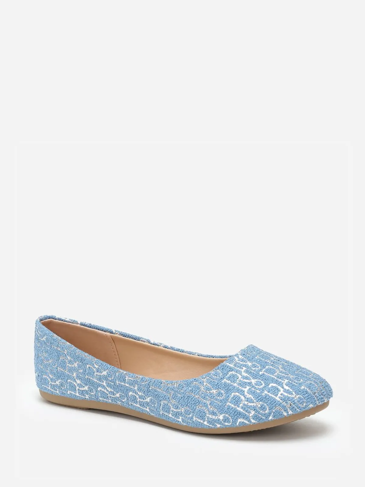 Best La Modeuse Ballerines à inscriptions Bleu