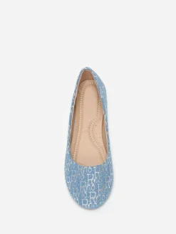 Best La Modeuse Ballerines à inscriptions Bleu