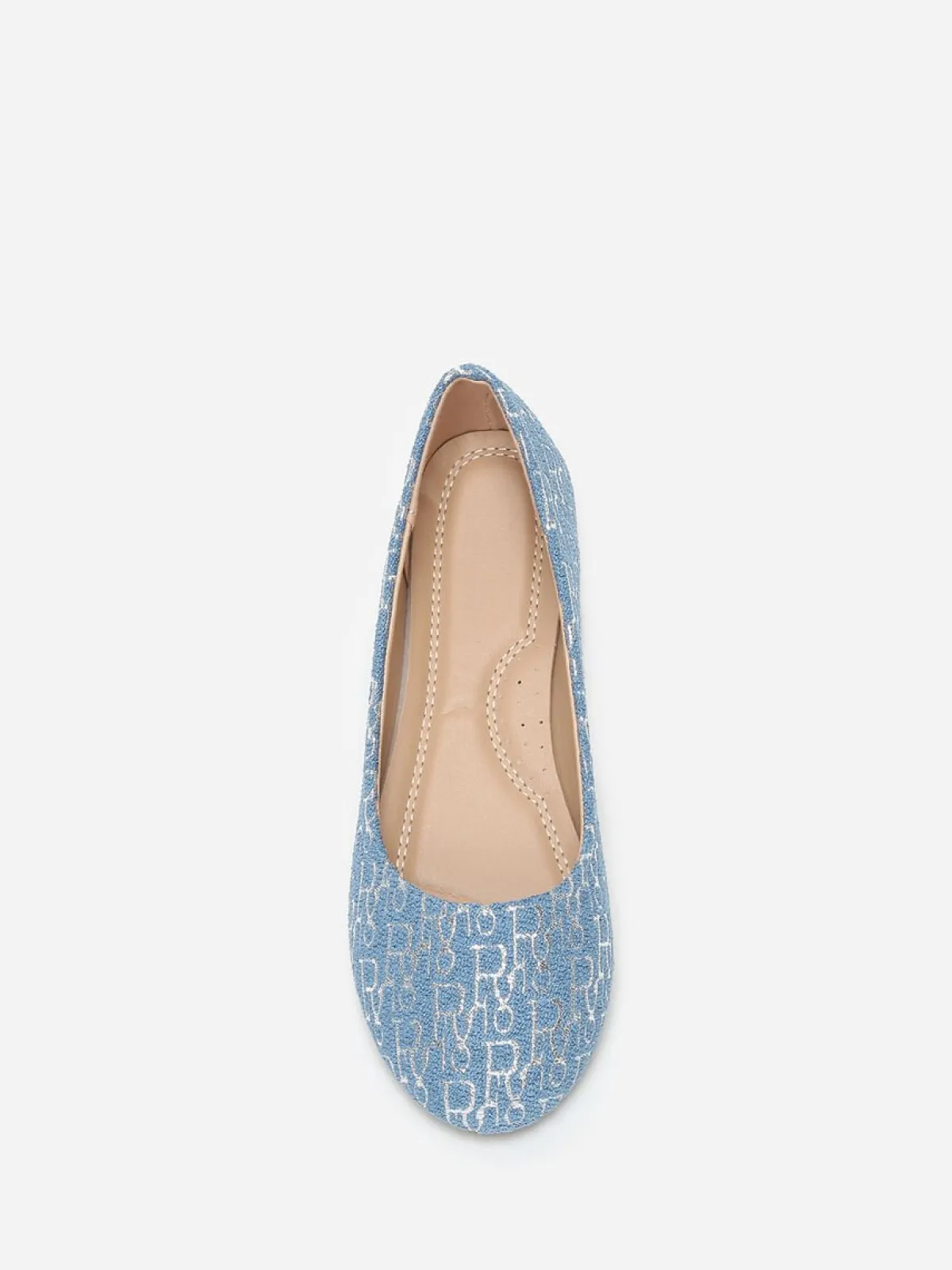 Best La Modeuse Ballerines à inscriptions Bleu