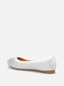 Online La Modeuse Ballerines à strass et n艙ud Blanc