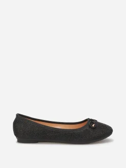 Best La Modeuse Ballerines à strass et n艙ud Noir