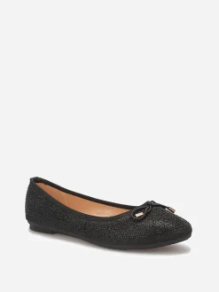 Best La Modeuse Ballerines à strass et n艙ud Noir