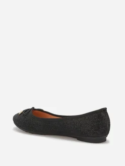 Best La Modeuse Ballerines à strass et n艙ud Noir