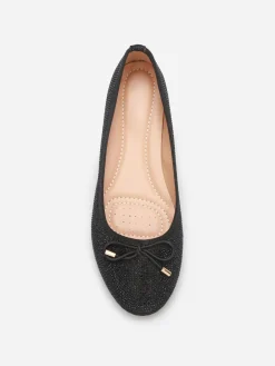 Best La Modeuse Ballerines à strass et n艙ud Noir