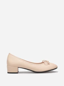Discount La Modeuse Ballerines à talon avec n艙ud Rose