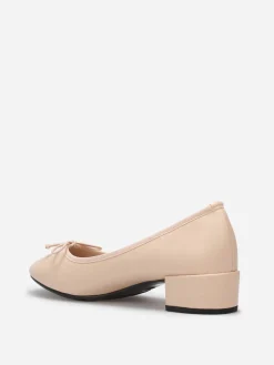 Discount La Modeuse Ballerines à talon avec n艙ud Rose