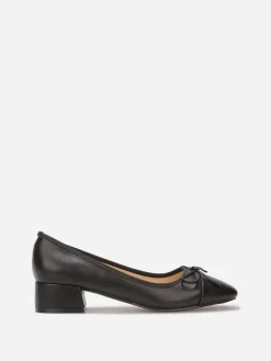 Outlet La Modeuse Ballerines à talon et bout contrastant Noir