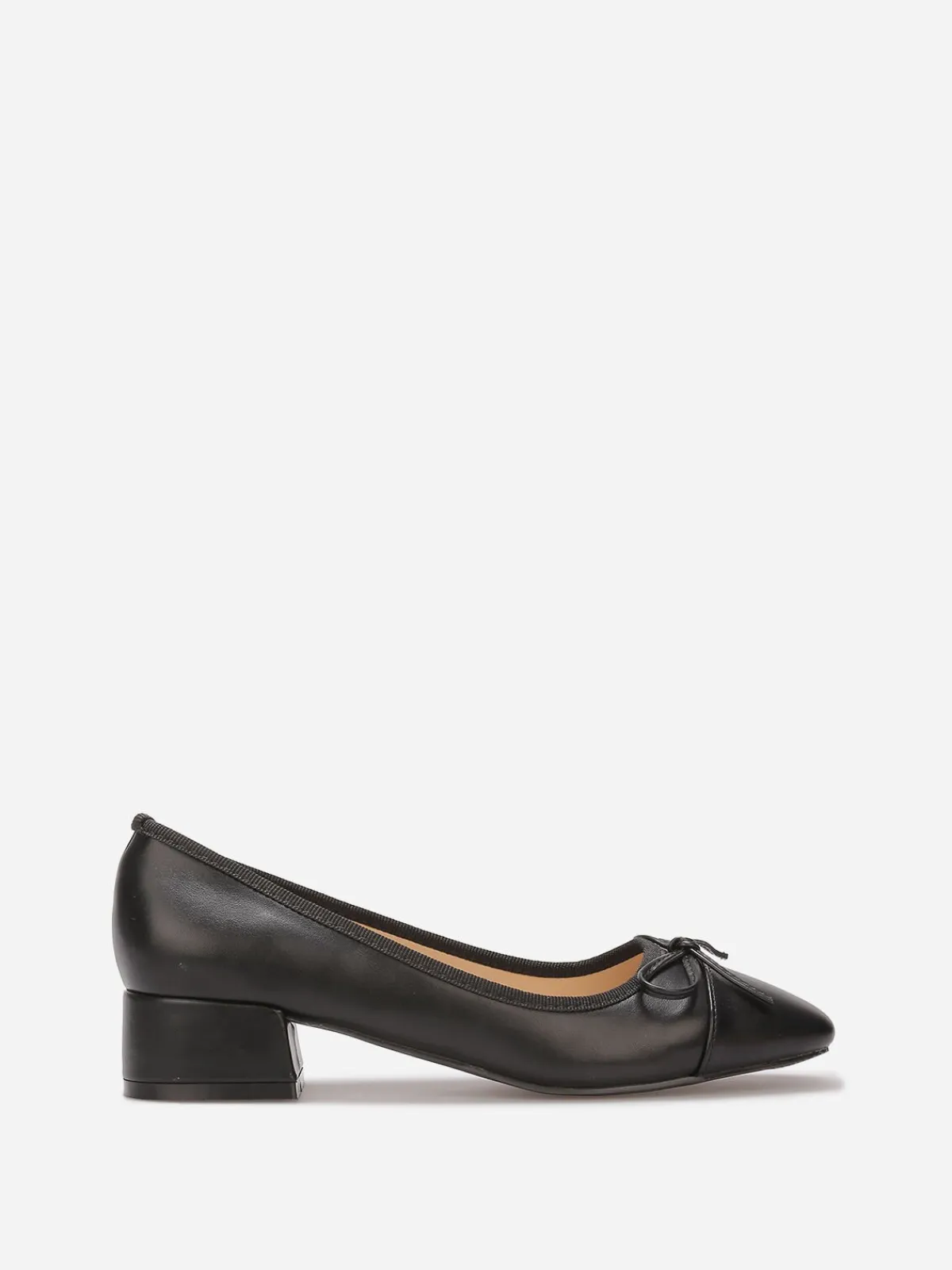 Outlet La Modeuse Ballerines à talon et bout contrastant Noir