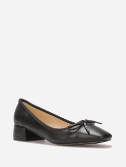 Outlet La Modeuse Ballerines à talon et bout contrastant Noir