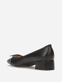 Outlet La Modeuse Ballerines à talon et bout contrastant Noir