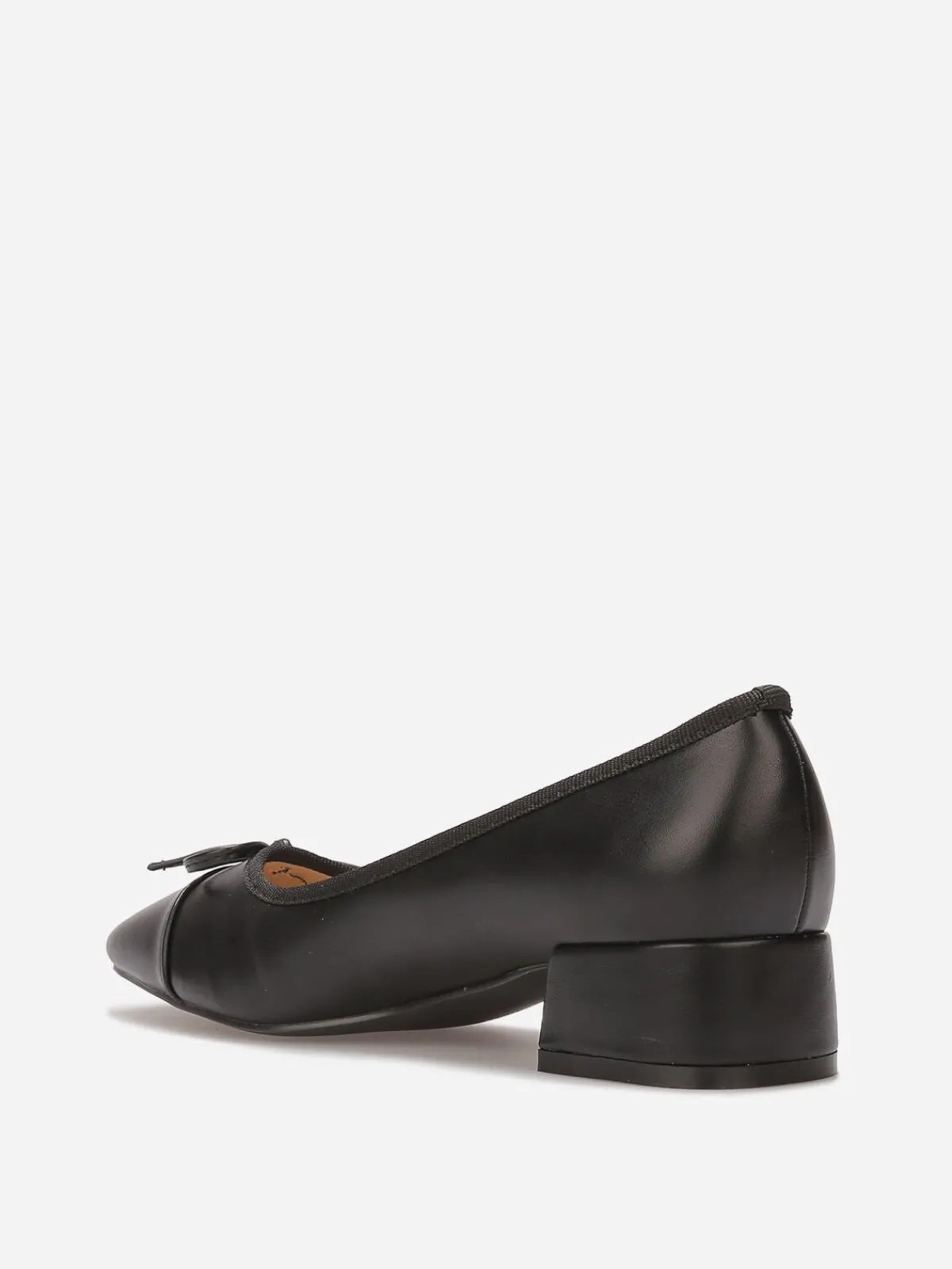 Outlet La Modeuse Ballerines à talon et bout contrastant Noir