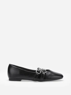 New La Modeuse Ballerines avec double brides à 艙illets Noir