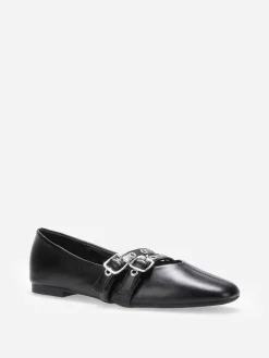 New La Modeuse Ballerines avec double brides à 艙illets Noir