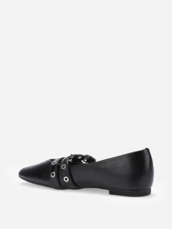 New La Modeuse Ballerines avec double brides à 艙illets Noir