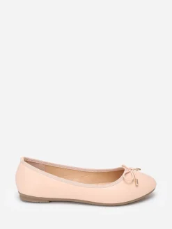 Outlet La Modeuse Ballerines  avec n艙ud à bouts Beige