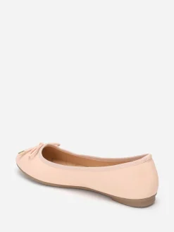 Outlet La Modeuse Ballerines  avec n艙ud à bouts Beige
