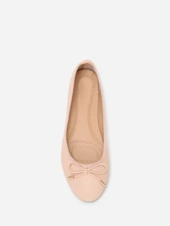Outlet La Modeuse Ballerines  avec n艙ud à bouts Beige