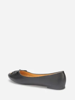 Clearance La Modeuse Ballerines avec n艙ud grandes tailles Noir