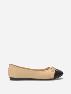 Best La Modeuse Ballerines bicolore avec n艙ud Beige